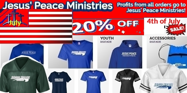 🛒 Jesus Peace Ministries Apparel Shopping  Short Sleeve, Long Sleeve, Performance, Sleeveless, POLOS, Short Sleeve, Long Sleeve. Shorts, Pants, JACKETS, Outerwear, SWEATSHIRTS, Hooded, Crewneck, Zip Ups, Gift Cards Purchase gift cards for you or for others.